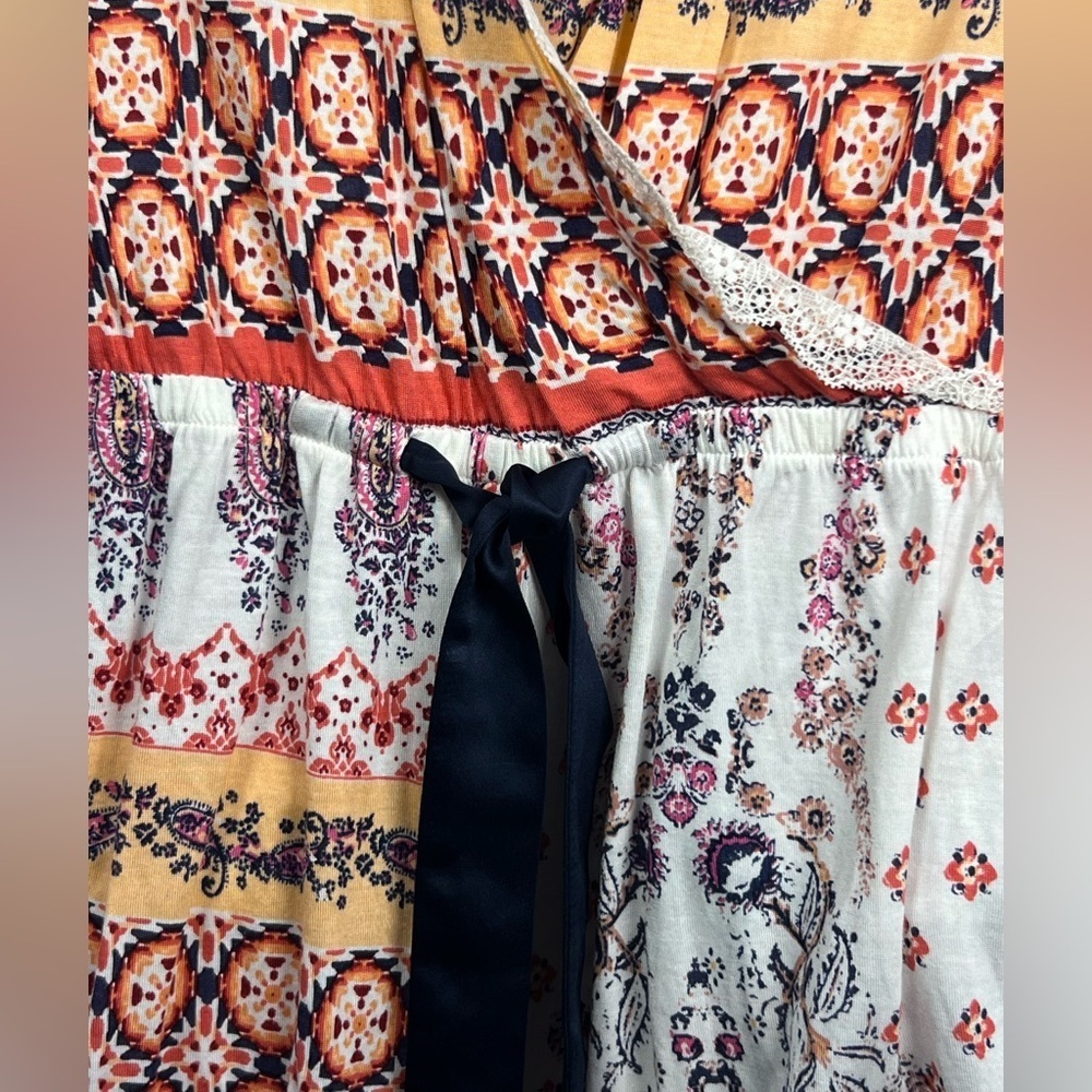 NWT Abercrombie & Fitch Sleepwear Collection Paisley Floral Lace Romper Size S - Picture 4 of 7